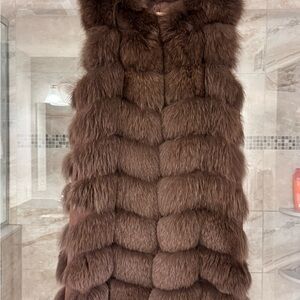Luxurious Brown Mink Fur Vest